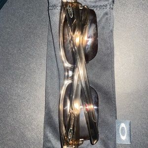 Oakley THINLINK Sepia half rim w POLARIZED Galaxy Bronze Sunglasses